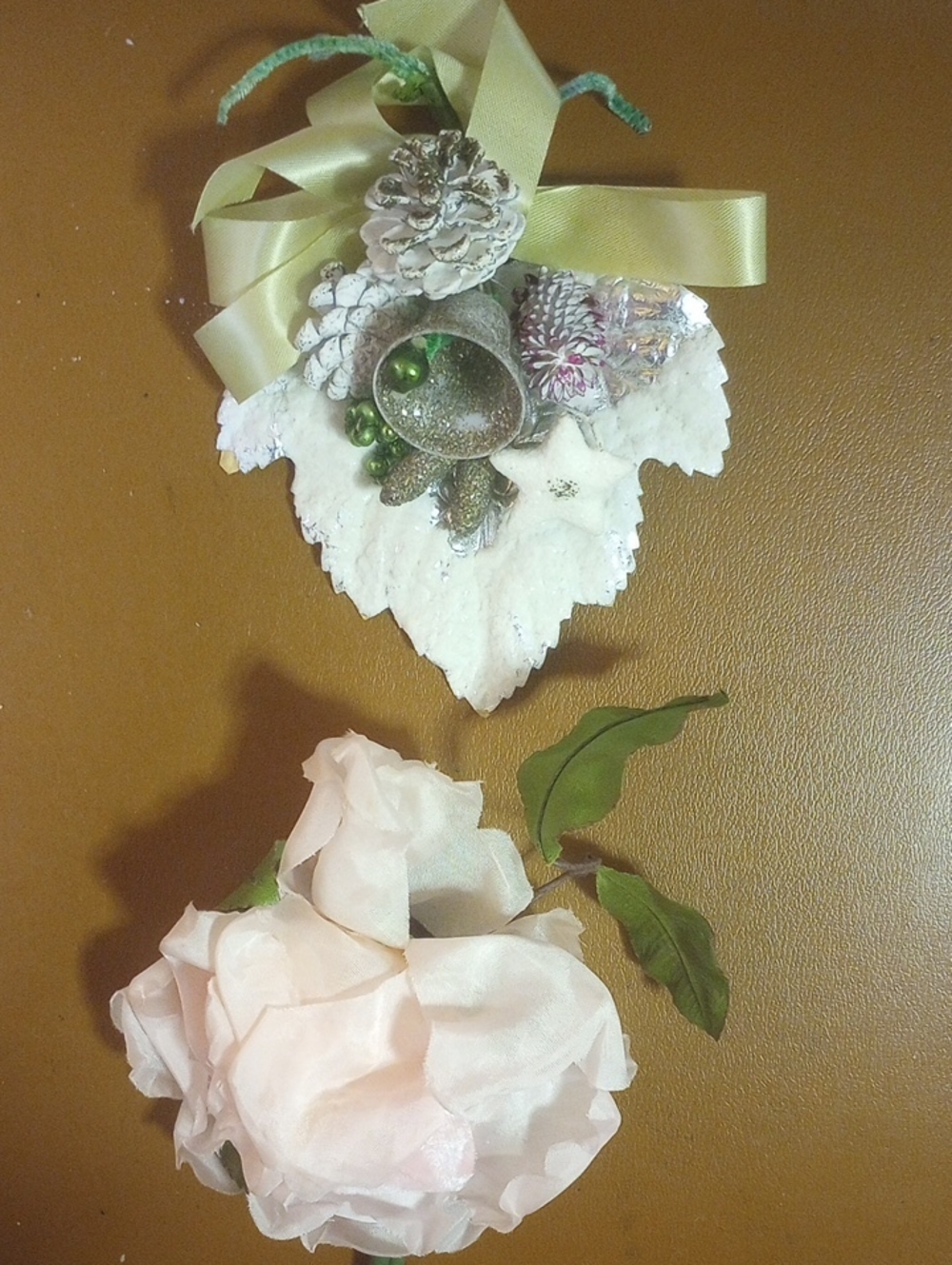 2 Classic Traditional Vintage Hair Accessories. Star Bell Pinecone Floral